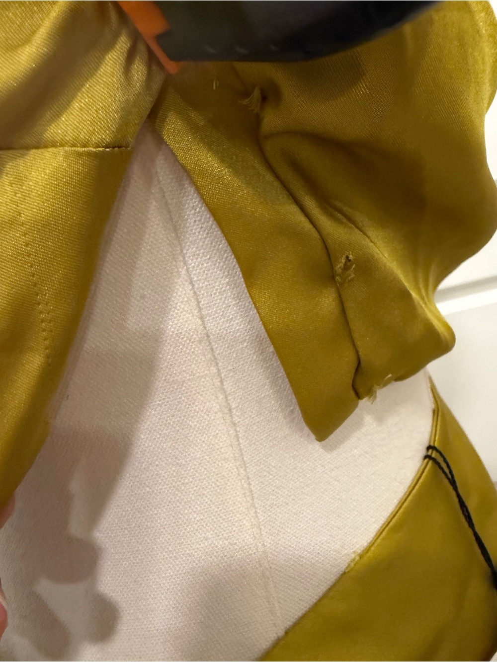 Zara One-Shoulder Draped Set in Mustard - Picture 9 of 9